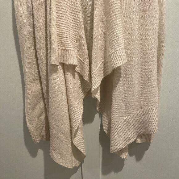 Abercrombie Cardigan Women Small Cream Sweater Waterfall Lagenlook Light Layer - Picture 3 of 10